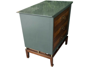 26" Finished 3 Drawer White Fine Furniture Vintage Single Nightstand #08303