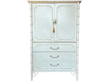 Load image into Gallery viewer, 40&quot; Unfinished 2 Door 3 Drawer Thomasville Vintage Bamboo Style Cabinet #08286
