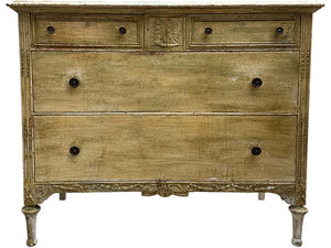 44" Unfinished 4 Drawer Vintage Dresser #08439