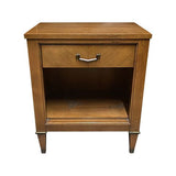 22" Finished 1 Drawer Cali Yellow Satin Century Vintage Single Nightstand #08260 : At Our Munster Location