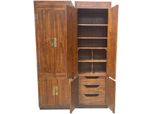 Load image into Gallery viewer, 52&quot; Unfinished 8 Door Vintage Henredon 2-Piece Hutch Set #08219

