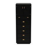 20.25" Unfinished 6 Drawer 2 Door Drexel Vintage Tallboy #08783