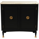 34.25" Unfinished 2 Door Vintage Marble Top Buffet #08849