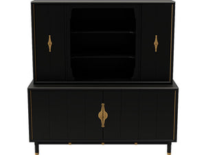 67" Unfinished 4 Door Vintage Hutch #08535