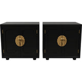 24" Unfinished 2 Door Vintage Side Table Set of 2 #08820