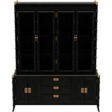 68.5" Unfinished 6 Door 3 Drawer Vintage Bamboo Style Hutch #08841