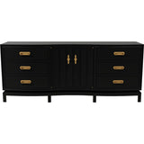 78" Unfinished 2 Door 6 Drawer Vintage Buffet #08819