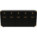 66" Unfinished 4 Door 3 Drawer Drexel Vintage Buffet #08858