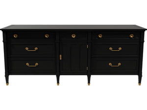 75" Unfinished 7 Drawer 1 Door Drexel Vintage Buffet #08118