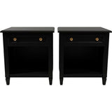 22" Unfinished 1 Drawer Kindel Vintage Nightstand Set of 2 #08623