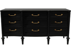 64" Unfinished 9 Drawer Vintage Dresser #08605