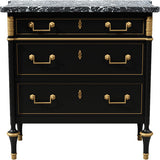 31.5" Unfinished 3 Drawer Vintage Marble Top Dresser #08758