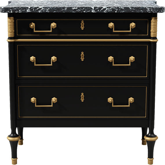 31.5" Unfinished 3 Drawer Vintage Marble Top Dresser #08758 MegMade Store 31.5" Unfinished 3 Drawer Vintage Marble Top Dresser #08758 MegMade Store