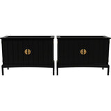 38" Unfinished 2 Door Vintage Open Tops Dresser Set of 2 #08799