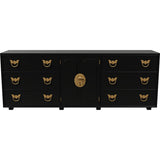 80" Unfinished 2 Door 6 Drawer Vintage Buffet #08815