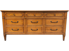 Load image into Gallery viewer, 64.5&quot; Finished Marseilles Gloss 9 Drawer Rway Vintage Dresser #08290
