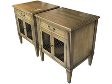 Load image into Gallery viewer, 22&quot; Unfinished 1 Drawer 2 Door Heritage Henredon Vintage Nightstand Set of 2 #08329
