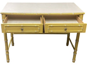 40" Unfinished 2 Drawer Vintage Bamboo Style Desk #08386
