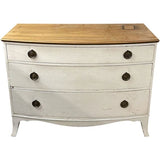 46" Finished Ashland Satin 3 Drawer Vintage Dresser #08261