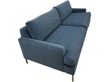 Load image into Gallery viewer, 86&quot; Grady Blue Textured Upholstered Sofa
