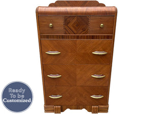 30" Unfinished 4 Drawer Vintage Tallboy #08698