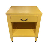 22" Finished 1 Drawer Cali Yellow Satin Century Vintage Single Nightstand #08260 : At Our Munster Location