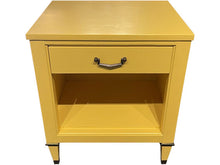 Load image into Gallery viewer, 22&quot; Finished 1 Drawer Cali Yellow Satin Century Vintage Single Nightstand #08260
