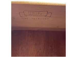 26" Finished 3 Drawer White Fine Furniture Vintage Single Nightstand #08303
