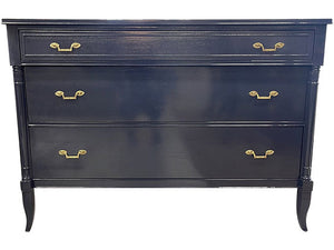 49" Finished Hamilton Gloss 3 Drawer Vintage Dresser #08305