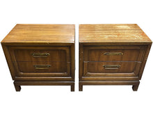 Load image into Gallery viewer, 25.5&quot; Unfinished 2 Drawer Vintage Nightstand Set of 2 #08247
