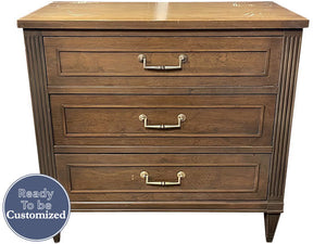 34" Unfinished 3 Drawer United Furniture Corp Vintage Dresser #08297