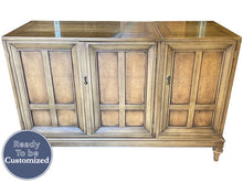 Load image into Gallery viewer, 48&quot; Unfinished 3 Door Vintage Buffet #08340
