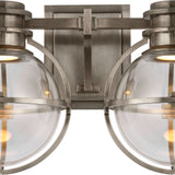 Gracie Double Sconce with Clear Glass