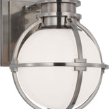 Gracie Single Sconce with White Glass