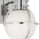 Gracie Single Sconce with White Glass