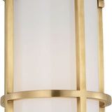 Gracie Tall Flush Mount with White Glass