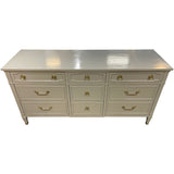 64" Finished Framed Gloss 9 Drawer Drexel Vintage Dresser #08945