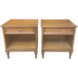 22" Unfinished 1 Drawer Henredon Vintage Nightstand Set of 2 #09008
