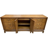 78" Unfinished 2 Door 6 Drawer Vintage Buffet #08819