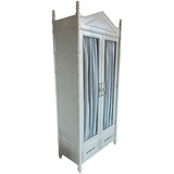 37" Finished 2 Door 2 Drawer Century Vintage Bamboo Style Hutch #08809