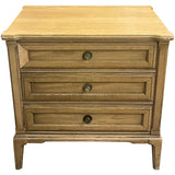 26" Unfinished 3 Drawer Vintage Single Nightstand #08994