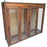 61.25" Unfinished 4 Door Vintage Bamboo Style Hutch Top #08937