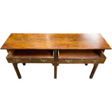 58" Unfinished 2 Drawer Henredon Vintage Console Table #08881