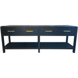 80" Finished 4 Drawer Vintage Console #08831