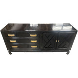 68" Finished 2 Door 3 Drawer Vintage Buffet #08822
