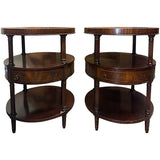 26.25" Unfinished 1 Drawer Vintage Side Table Set of 2 #09029