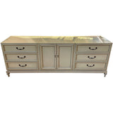 90" Unfinished 2 Door 6 Drawer Vintage Buffet #08791