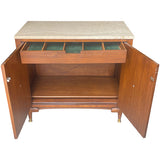 34.25" Unfinished 2 Door Vintage Marble Top Buffet #08849