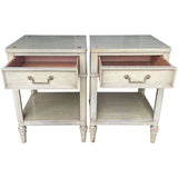 18" Unfinished 1 Drawer Kent Coffey Vintage Nightstand Set of 2 #08897