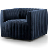 Augustine Swivel Chair | Sapphire Navy
